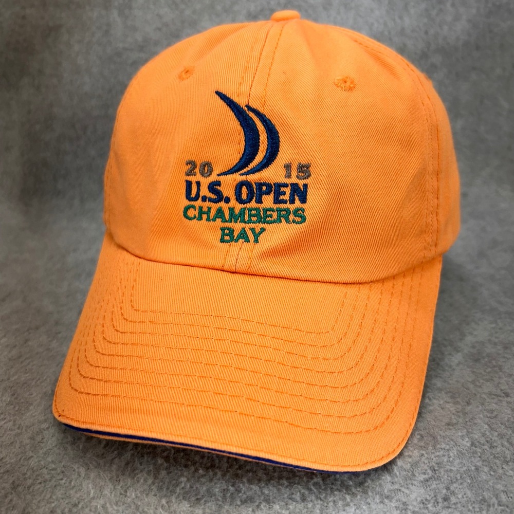2015 U.S. Open Chambers Bay Mens Orange USGA Hat Member Golf Cap OSFM